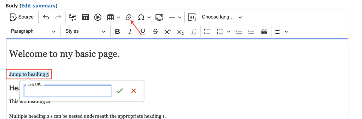 Adding Links And Buttons Drupal Training Manual